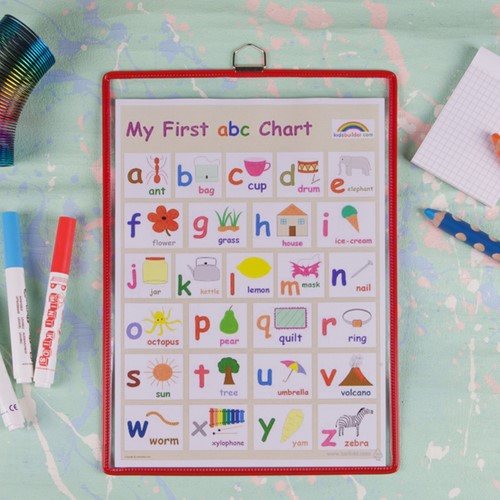 Zichtpanelenframe hangend Tarifold A4 rood 5 stuks-3