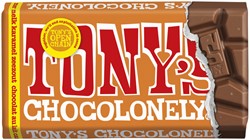 Chocolade Tony's Chocolonely melk karamel zeezout reep 90 gram