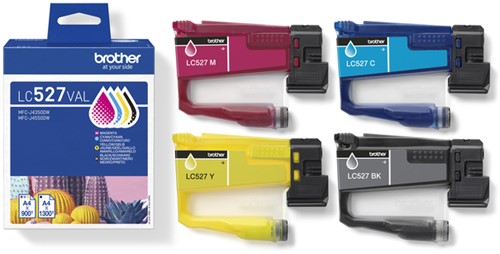 Inktcartridge Brother LC-527 zwart + 3 kleuren-3