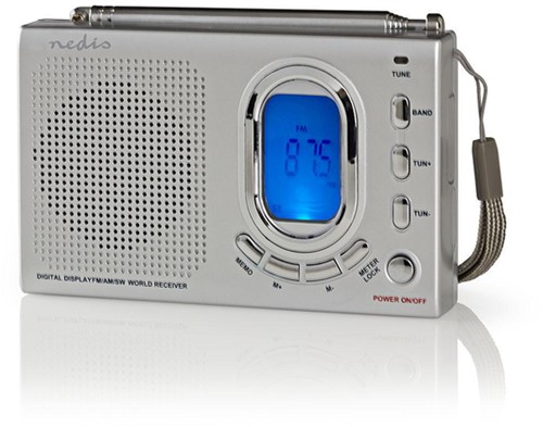 Wereldradio Nedis met wekker RDWR1000GY-2