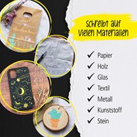 Acrylmarker Online lettering 5 breedtes zilver-6