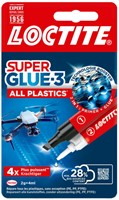 Secondenlijm Loctite All Plastic 2-componentenlijm 2gr + 4ml