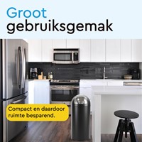 Afvalbak BRASQ Push Bin PB230+ 30 liter zwart-5