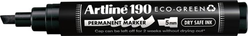 Permanent marker Artline 190  Dry Safe Eco schuin 2-5mm zwart
