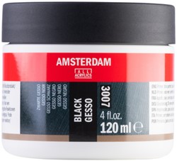 Gesso Amsterdam Mini 3007 120ml zwart