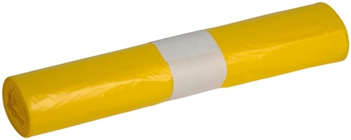 Afvalzak Propsac HDPE T23 58x100cm 70L geel rol à 25 stuks