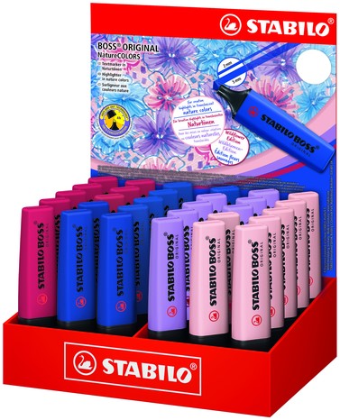 Markeerstift STABILO Boss Wildflower display groot assorti