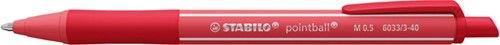 Balpen STABILO pointball colorful medium rood