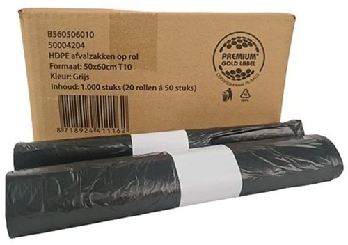 Pedaalemmerzak Vepa Bins 50x60cm HDPE T10 24L grijs