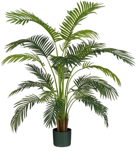 Kunstplant Mica Areca palm in pot groen waterproof