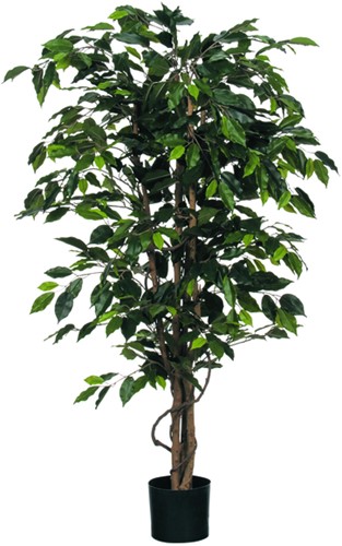 Kunstplant Mica Ficus groen in plastic pot Ø85 150cm