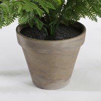 Kunstplant Mica Varen groen in pot Stan grijs Ø50 38cm-3