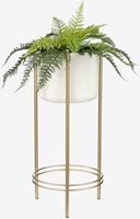 Kunstplant Mica Varen groen in pot Stan grijs Ø50 38cm-1