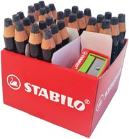 Whiteboardpotlood STABILO MARKdry incl 2 slijpers zwart classpack 30st-3