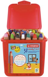 Kleurpotloden STABILO 882 woody 3 in 1 incl 2 slijpers classpack 48st