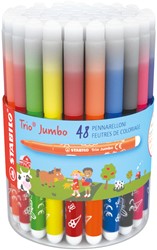 Viltstift STABILO Trio Jumbo 380 XL assorti 48 stuks