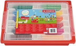 Viltstift STABILO Trio A-Z 378 fijn assorti classpack à 144 stuks