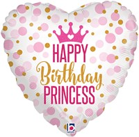 Folieballon Birthday prinses 45cm-2