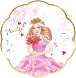 Wenskaart Haza uitnodiging prinses 6 stuks