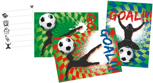 Wenskaart Haza uitnodiging goal! 6 stuks