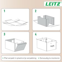 Opbergdoos Leitz Puro deksel 7 liter set van 2 beige-2