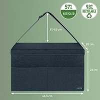 Opbergtas Leitz gestofferd met deksel grijs-3
