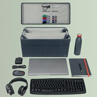 Opbergtas Leitz gestofferd met deksel grijs-5