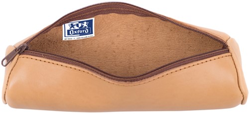 Pennenetui Oxford 22x6cm leer rond naturel-2