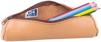Pennenetui Oxford 22x6cm leer rond naturel-3