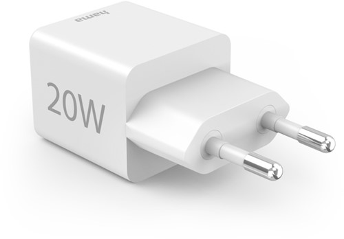 Oplader Hama USB-C/USB-A Mini PD 20W wit-2