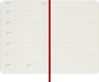 Agenda 2027 Moleskine 12M Planner Weekly 7dagen/1pagina pocket sc scarlet red-3