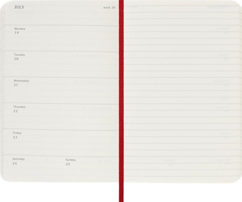 Agenda 2027 Moleskine 12M Planner Weekly 7dagen/1pagina pocket sc scarlet red-3