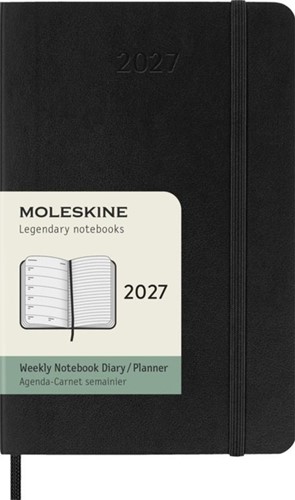 Agenda 2027 Moleskine 12M Planner Weekly 7dagen/1pagina pocket sc black