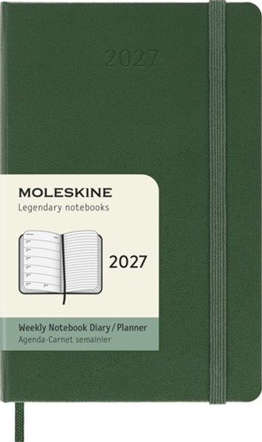 Agenda 2027 Moleskine 12M Planner Weekly 7dagen/1pagina pocket hc myrtle green