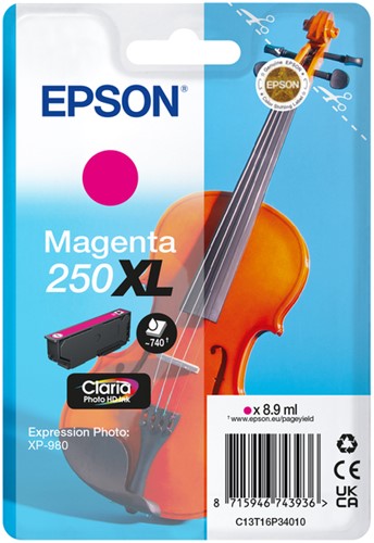 Inktcartridge Epson 250XL T16P34 rood