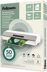 Lamineerhoes Fellowes A4 light 50% gerecycled glans 100stuks
