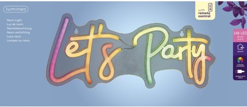 Ledbord Lumineo indoor USB neon Let's Party led Colour change effects