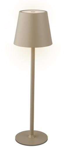 Tafellamp Lumineo led oplaadbaar steady binnen bruin