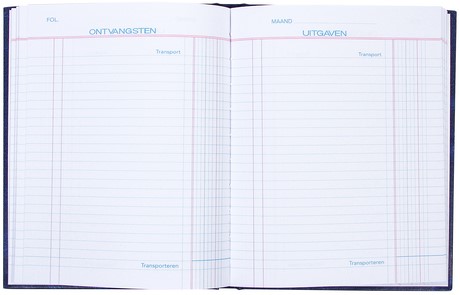 Kasboek Quantore 165x210mm 192blz 1 kolom blauw-2
