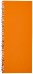 Notitieboek Quantore 135x330mm lijn 160blz 70gr spiraal oranje