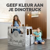 Kartonnen Dinosaurustruck XL Bankers Box Play inkleurbaar-3