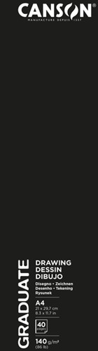 Schetsboek Canson Graduate 20vel 140gr A4 wit