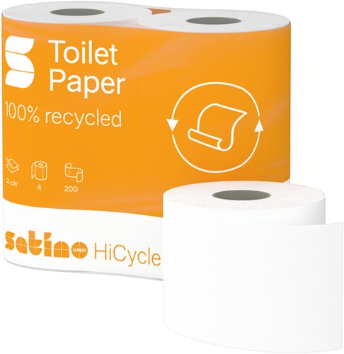 Toiletpapier Satino MT1 HiCycle 2-laags 4x200 vel wit 067810