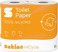 Toiletpapier Satino MT1 HiCycle 2-laags 4x200 vel wit 067810-2