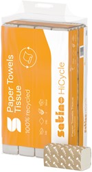 Handdoek Satino PT2 HiCycle z-vouw 2-laags 206x240mm 25x150 vel wit 278550