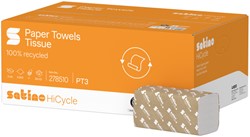 Handdoek Satino PT3 HiCycle v-vouw 2-laags 250x230mm 20x160 vel wit 278510