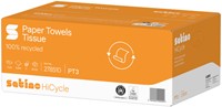 Handdoek Satino PT3 HiCycle v-vouw 2-laags 250x230mm 20x160 vel wit 278510-3