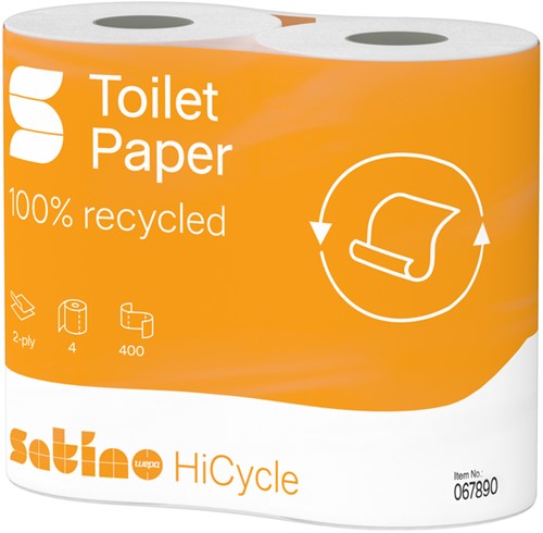 Toiletpapier Satino MT1 HiCycle 2-laags 4x200 vel wit 067890-3