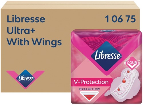 Maandverband Libresse P1 Ultra+ Regular met vleugels 150 stuks