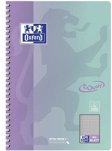 Spiraalblok Oxford Touch B5 gelijnd 160 pagina's assorti-3